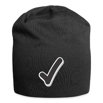 Check - Jersey Beanie - black - Front