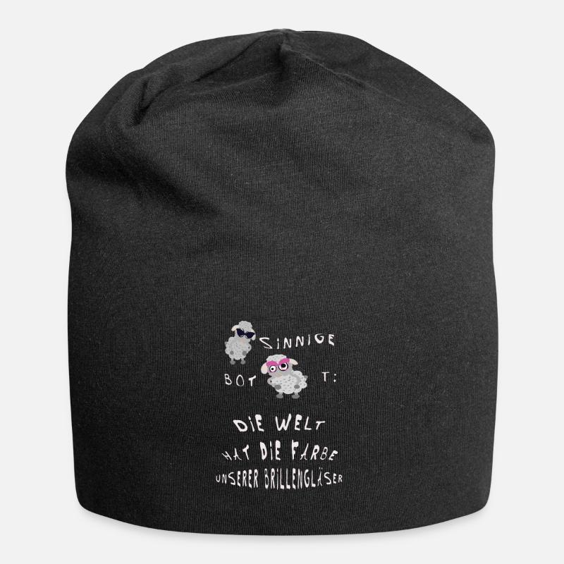 Die Welt hat die Farbe unserer Brillengläser - Jersey-Beanie - Schwarz