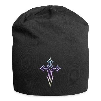 Goth Cross Y2K Emo Cross Gothic Aesthetic - Jersey Beanie - black - Front