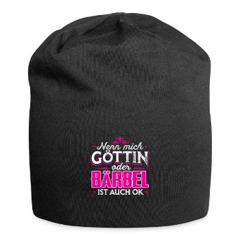BÄRBEL - Göttin - Jersey-Beanie - Schwarz - Vorne
