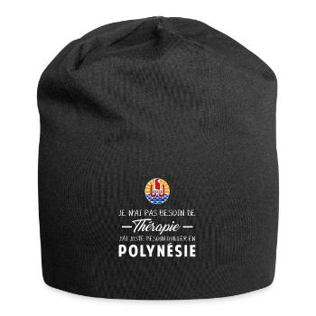 Thérapie Polynésie - Bonnet en jersey - noir - Devant