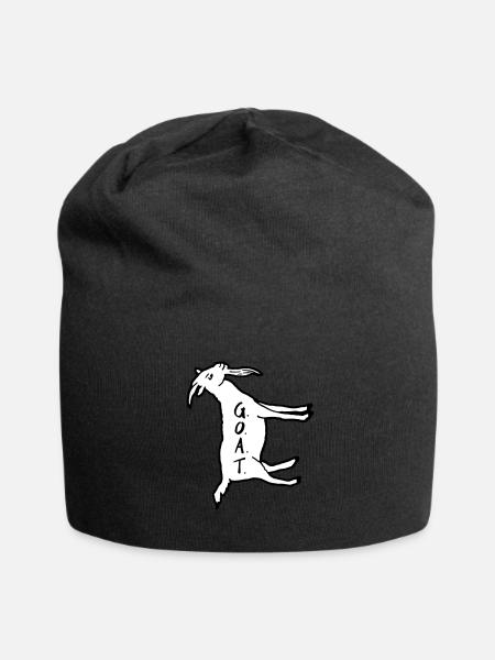 Chèvre 90 ° gauche - Bonnet en jersey - noir