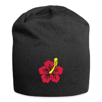 hibiscus tahiti - Jersey-Beanie - Schwarz - Vorne