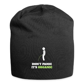 Pas de panique, c’est bio ! - Bonnet en jersey - noir - Devant