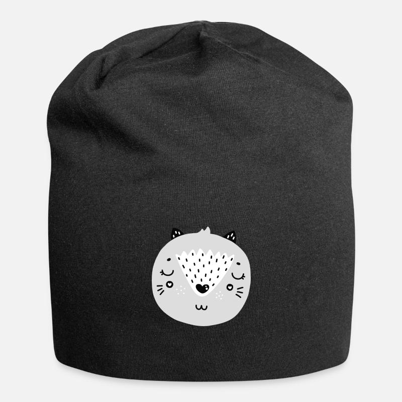 Cat Scandinavian - Jersey Beanie - black