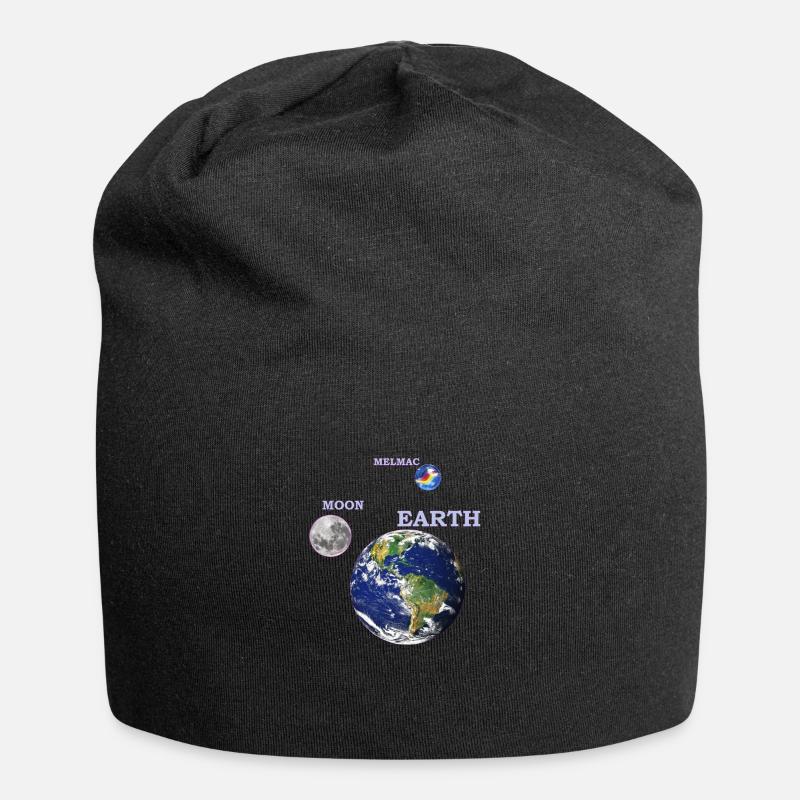 earth moon melmac 1 - Jersey-Beanie - Schwarz