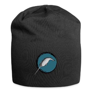 Narwal / Narwhal Design II - Jersey-Beanie - Schwarz - Vorne