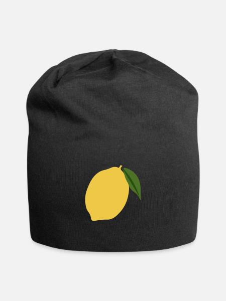 Zitrone - Jersey-Beanie - Schwarz