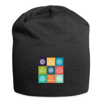 ACCORDS TOLTEQUES - Bonnet en jersey - noir - Devant