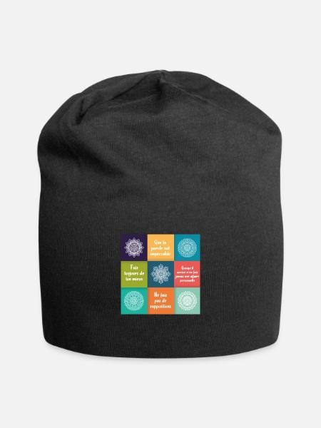 ACCORDS TOLTEQUES - Bonnet en jersey - noir