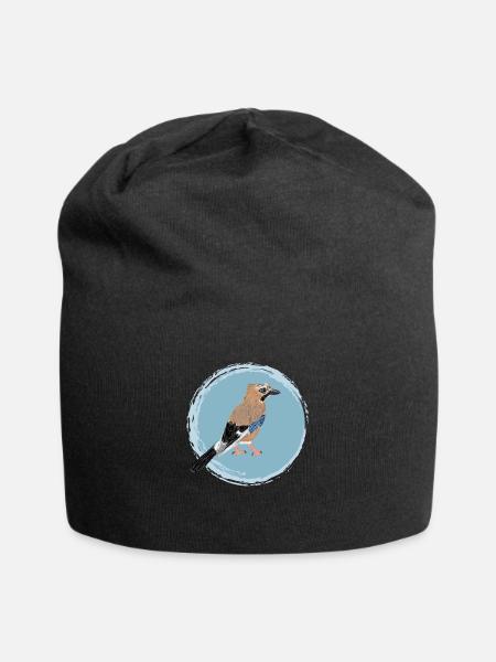 Eurasian Jay II - Jersey Beanie - black