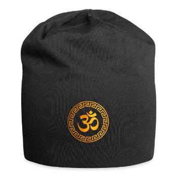 Gold OM, Om, Hindu Om, Om Symbol, Aum, OM - Jersey Beanie - black - Front