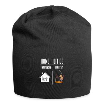 Home Office Bürohumor Homeoffice Quarantäne Team - Jersey-Beanie - Schwarz - Vorne
