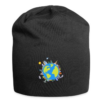 Die Erde/The earth - Jersey-Beanie - Schwarz - Vorne