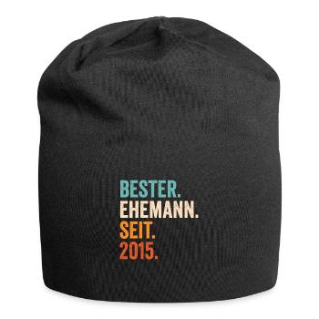 Bester Ehemann Seit 2015 6. Hochzeitstag 6 Jahre - Jersey-Beanie - Schwarz - Vorne