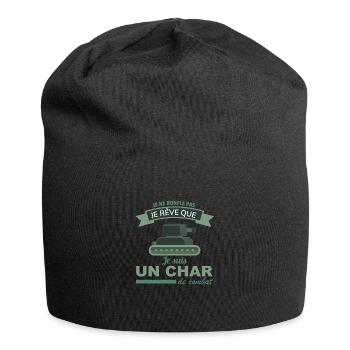 Je ne ronfle pas un char de combat Cadeau - Bonnet en jersey - noir - Devant