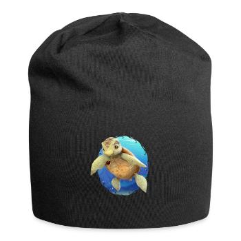 Die Meeresschildkröte, Mira das Meermädchen - Jersey-Beanie - Schwarz - Vorne