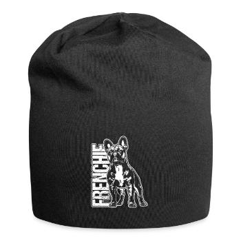 FRENCHIE Français Bulldog Portrait Wilsigns - Bonnet en jersey - noir - Devant