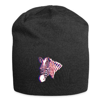 Zebra Neon - Jersey Beanie - charcoal grey - Front