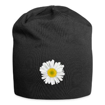 pâquerette fleur du printemps - Bonnet en jersey - noir - Devant