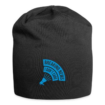 Breaking news don't care - Jersey-Beanie - Schwarz - Vorne