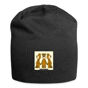 YEAH BEAR - Jersey Beanie - black - Front