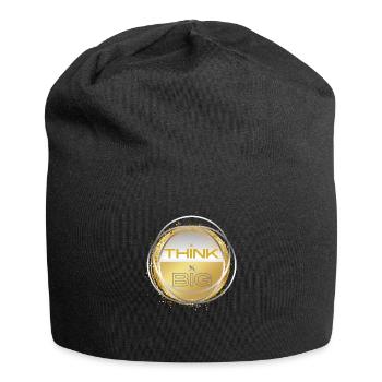 THINK BIG couleur or argent - Bonnet en jersey - noir - Devant