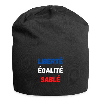 Liberté égalité sablé - Bonnet en jersey - noir - Devant