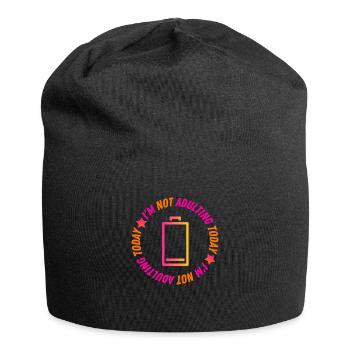 Ich werde heute nicht erwachsen - Jersey-Beanie - Schwarz - Vorne