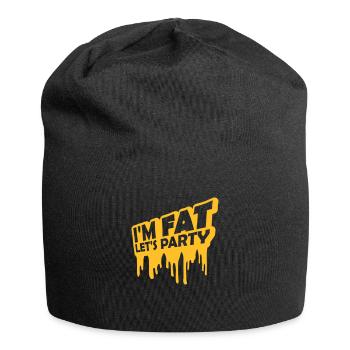 im fat lets party - Jersey-Beanie - Schwarz - Vorne