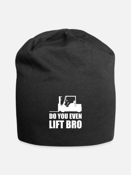Stapler Spruch Gabelstapler Geschenk Lagerist - Jersey-Beanie - Schwarz
