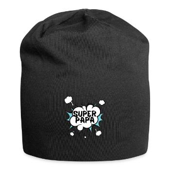 super papa/dad cadeau fête des pères - Bonnet en jersey - noir - Devant