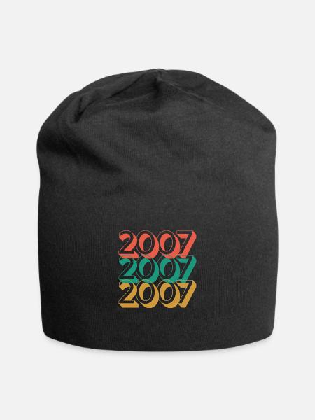 Anniversaire année 2007 / Vintage 2007 - Bonnet en jersey - noir