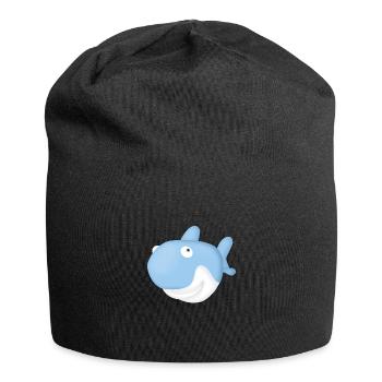 Lustiger Blauhai - Jersey-Beanie - Schwarz - Vorne