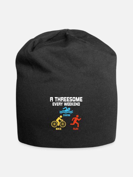 A threesome every weekend - Swim, Bike, Run Triath - Jersey-Beanie - Schwarz