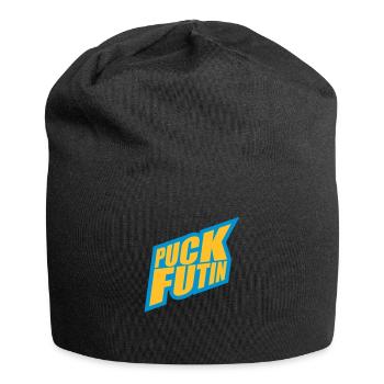 Conception du logo Puck Futin - Bonnet en jersey - noir - Devant