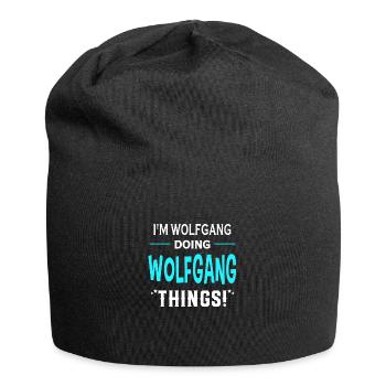 I Am Wolfgang Doing Wolfgang Things Geschenk - Jersey-Beanie - Schwarz - Vorne