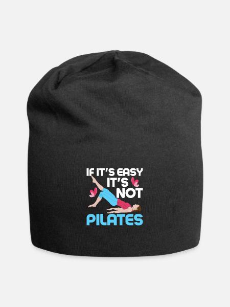 If It's Easy It's Not Pilates Fitness Exercise - Jersey-Beanie - Schwarz