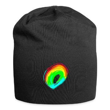 Rainbow dégradé coloré cool rétro tendance Art 3 - Bonnet en jersey - noir - Devant