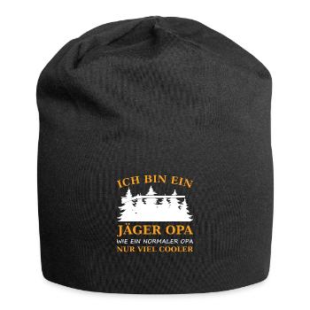 Jäger opa - Jersey-Beanie - Schwarz - Vorne