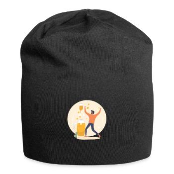 Bierbeschwörung - Für die Liebe zum Bier - Jersey-Beanie - Schwarz - Vorne