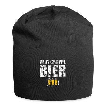blutgruppe bier bierkrug - Jersey-Beanie - Schwarz - Vorne