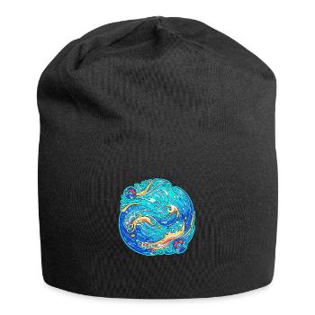 Wilder Ozean - Jersey-Beanie - Schwarz - Vorne