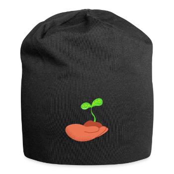 Pflanze - Jersey-Beanie - Schwarz - Vorne