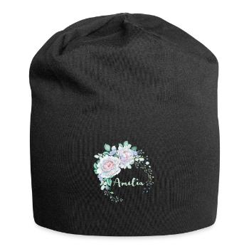 Für Amelia - Jersey-Beanie - Schwarz - Vorne