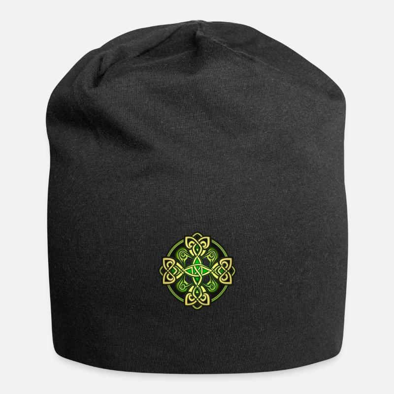 Celtic cross - Jersey Beanie - black