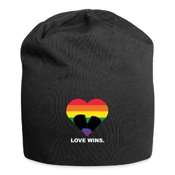 love wins - Jersey-Beanie - Schwarz - Vorne