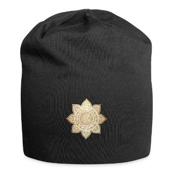 Mandala Gliter - Jersey Beanie - black - Front