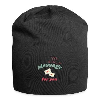 Love Design - Lettre d’amour - Bonnet en jersey - noir - Devant