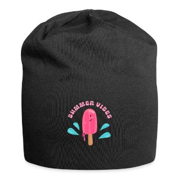 Sommer - Jersey-Beanie - Schwarz - Vorne
